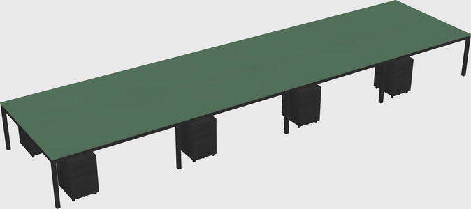 Shared rectangular desk