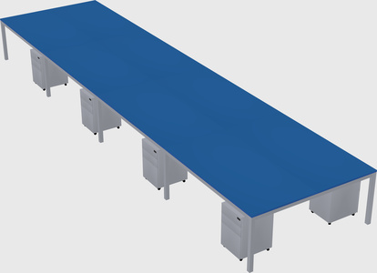 Shared rectangular desk