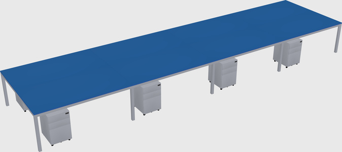 Shared rectangular desk