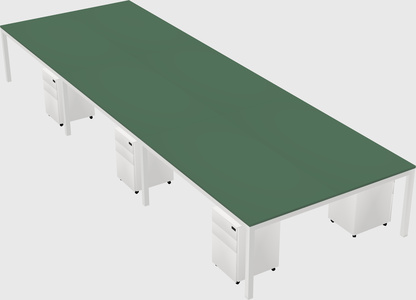 Shared rectangular desk