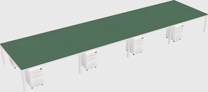 Shared rectangular desk