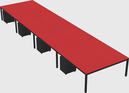 Shared rectangular desk