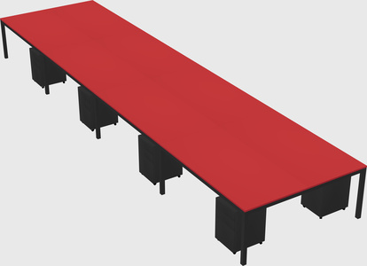 Shared rectangular desk