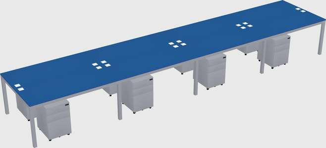 Shared rectangular desk
