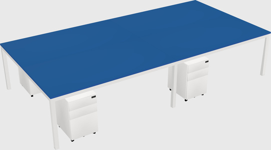 Shared rectangular desk