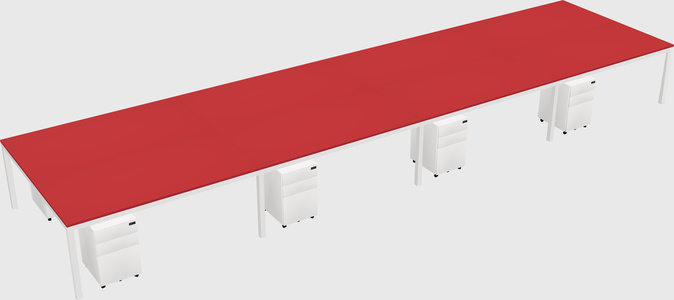 Shared rectangular desk
