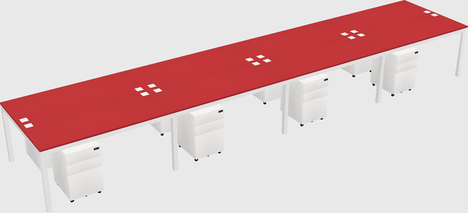 Shared rectangular desk