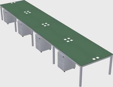 Shared rectangular desk