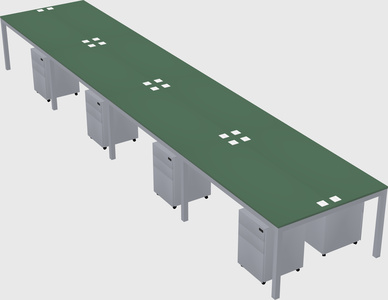 Shared rectangular desk
