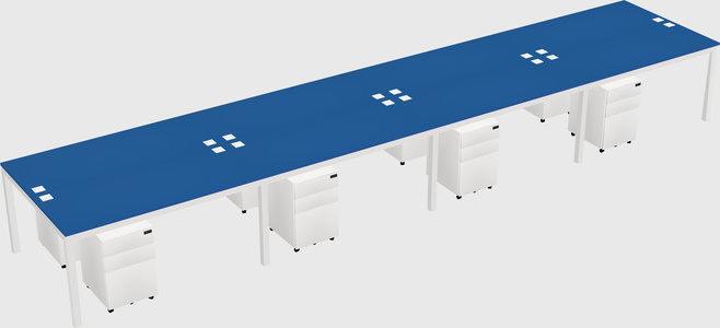 Shared rectangular desk