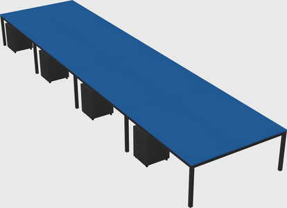 Shared rectangular desk