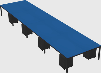 Shared rectangular desk