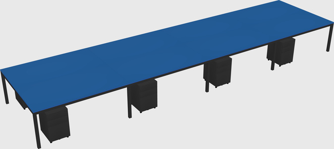 Shared rectangular desk
