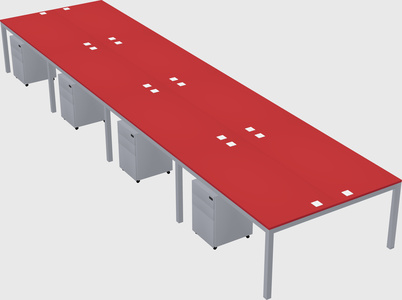 Shared rectangular desk