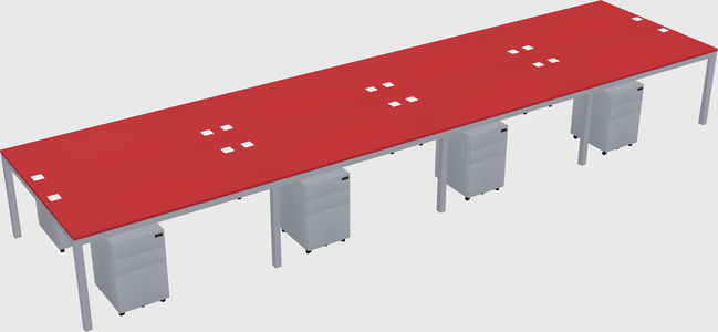 Shared rectangular desk