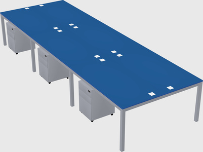 Shared rectangular desk