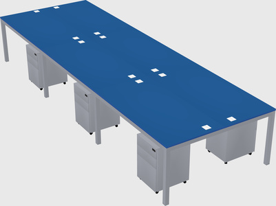 Shared rectangular desk
