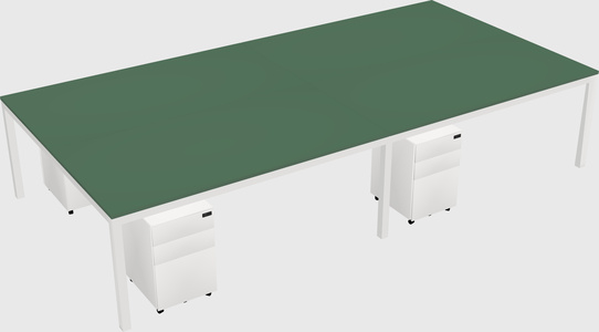 Shared rectangular desk
