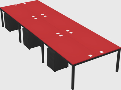 Shared rectangular desk
