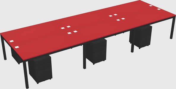 Shared rectangular desk