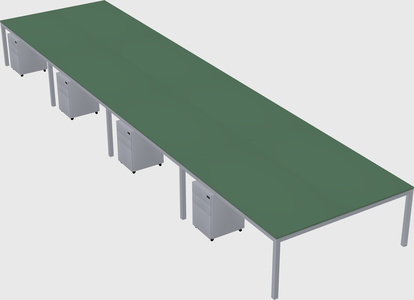 Shared rectangular desk
