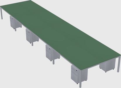 Shared rectangular desk