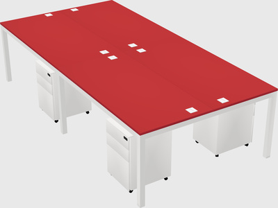Shared rectangular desk