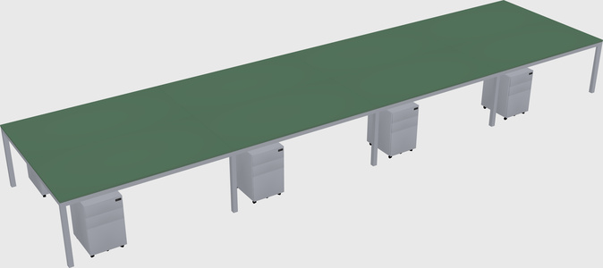 Shared rectangular desk