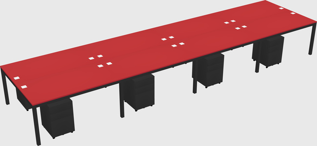 Shared rectangular desk