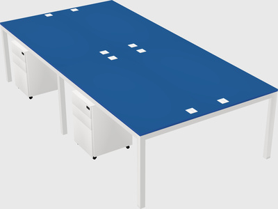 Shared rectangular desk