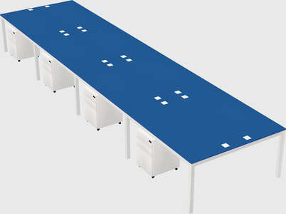 Shared rectangular desk