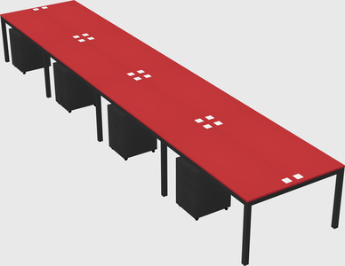 Shared rectangular desk