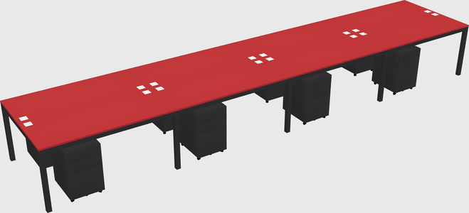 Shared rectangular desk