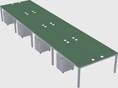 Shared rectangular desk