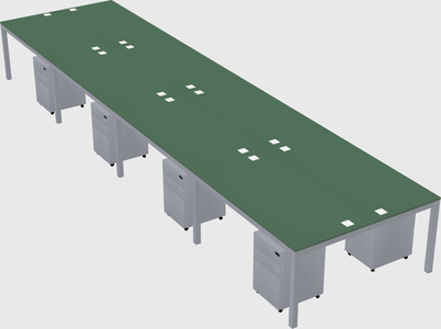Shared rectangular desk