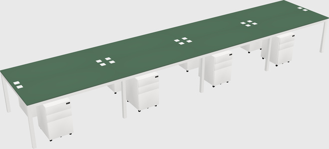 Shared rectangular desk