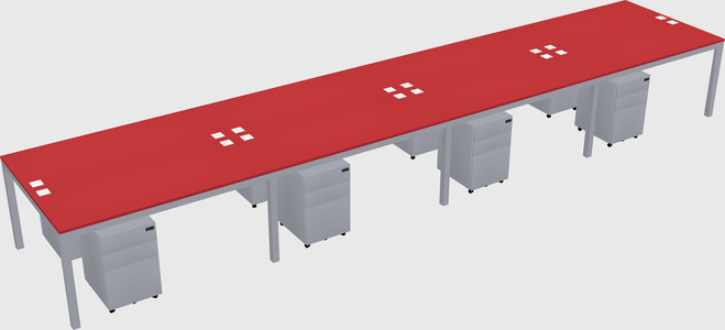 Shared rectangular desk