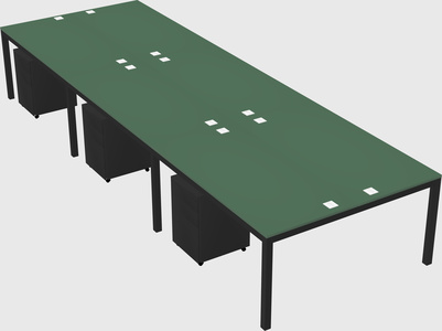 Shared rectangular desk