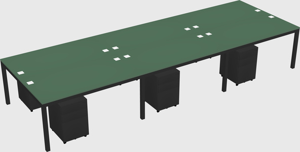 Shared rectangular desk