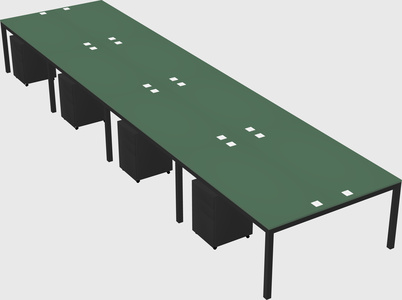Shared rectangular desk