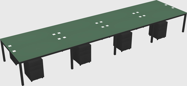 Shared rectangular desk