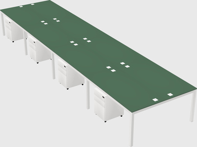 Shared rectangular desk