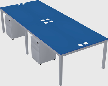 Shared rectangular desk
