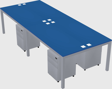 Shared rectangular desk