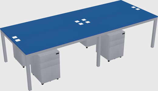 Shared rectangular desk