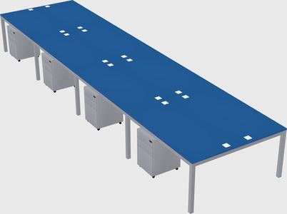 Shared rectangular desk