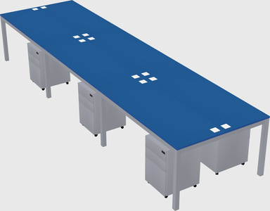 Shared rectangular desk