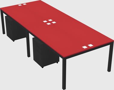 Shared rectangular desk