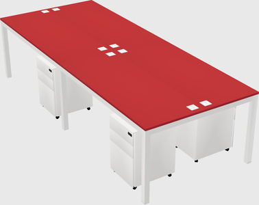 Shared rectangular desk