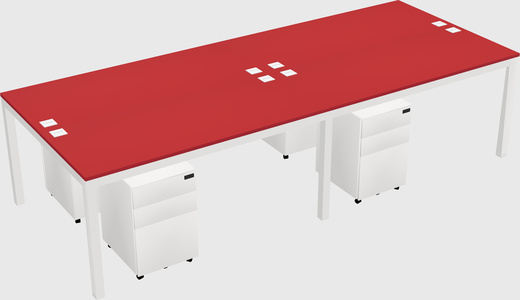 Shared rectangular desk